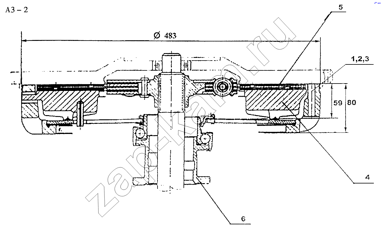 Схема/чертеж: Ф430mm CLUTCH (A3-2) / HOWO Sinotruck (полный)
