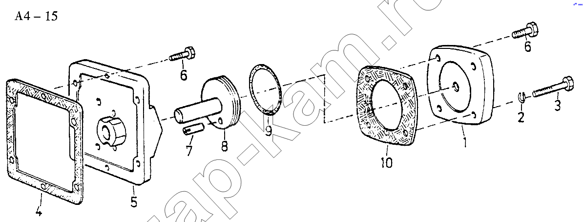 Схема/чертеж: Fuller CLUTCH BRAKE (A4-15) / HOWO Sinotruck (полный)
