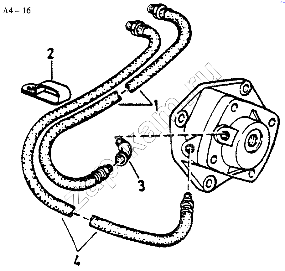 Схема/чертеж: Fuller PNEUM. SHIFTING (A4-16) / HOWO Sinotruck (полный)