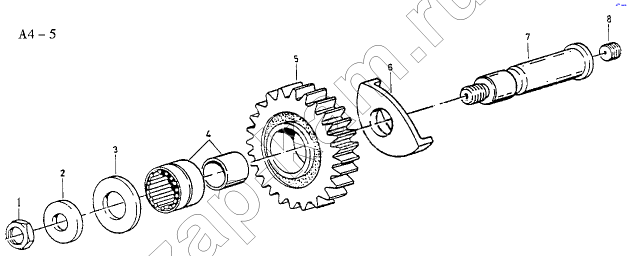 Схема/чертеж: Fuller REVERSE GEAR (A4-5) / HOWO Sinotruck (полный)
