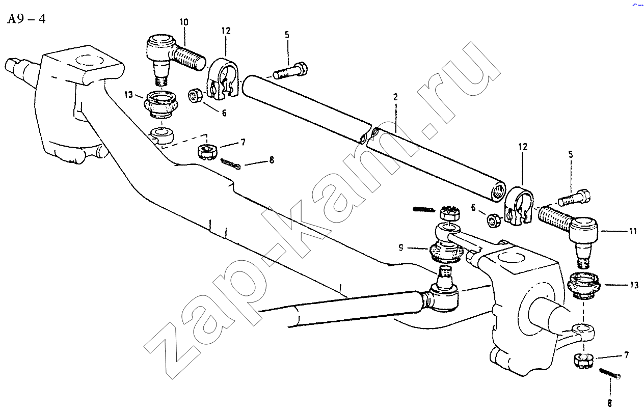Схема/чертеж: TIE ROD (A9-4) / HOWO Sinotruck (полный)