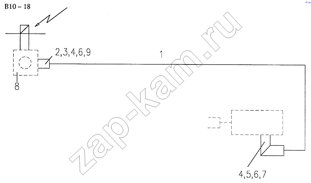 Схема/чертеж: AXLE PNEU. DIFF. LOCK (B10-18) / HOWO Sinotruck (полный)