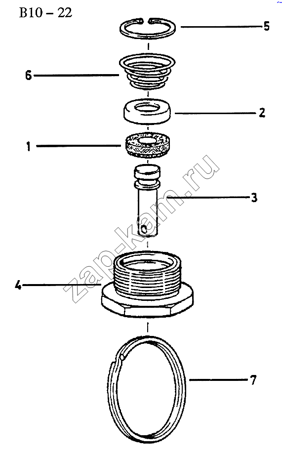 Схема/чертеж: DRAIN VALVE (B10-22) / HOWO Sinotruck (полный)