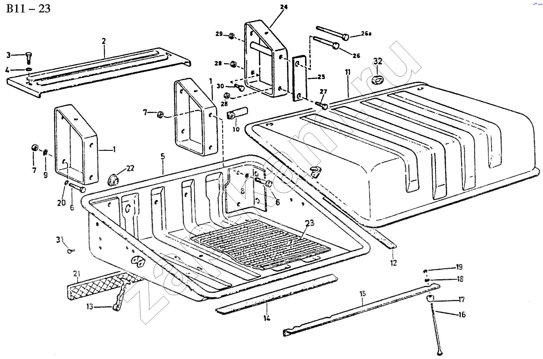 Схема/чертеж: BATTERY BOX (B11-23)Electrical system / HOWO Sinotruck (полный)