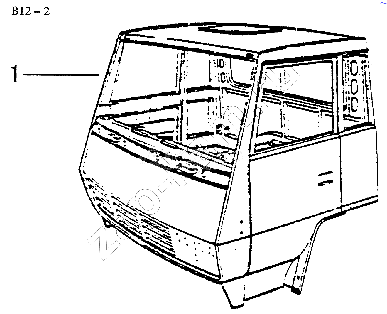 Схема/чертеж: CAB BODY SHELL (B12-2) / HOWO Sinotruck (полный)