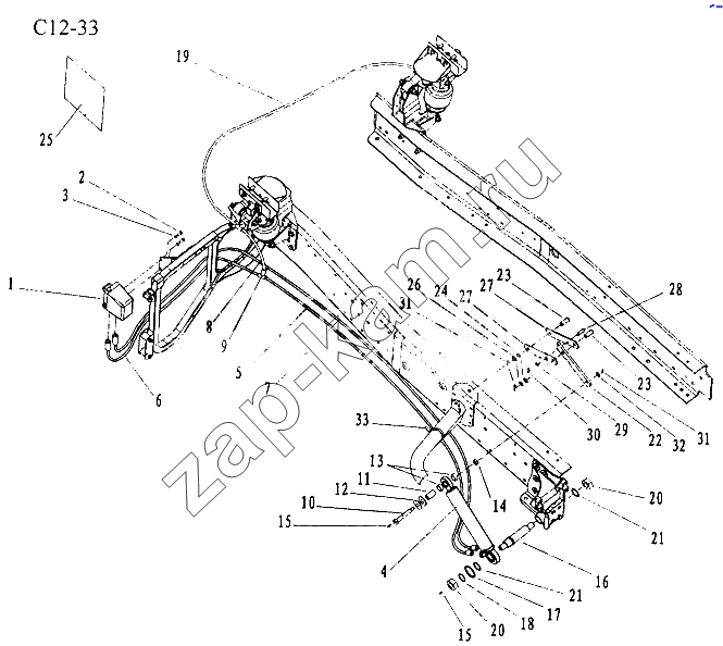 Схема/чертеж: TILTING EQUIPMENT (C12-33) / HOWO Sinotruck (полный)