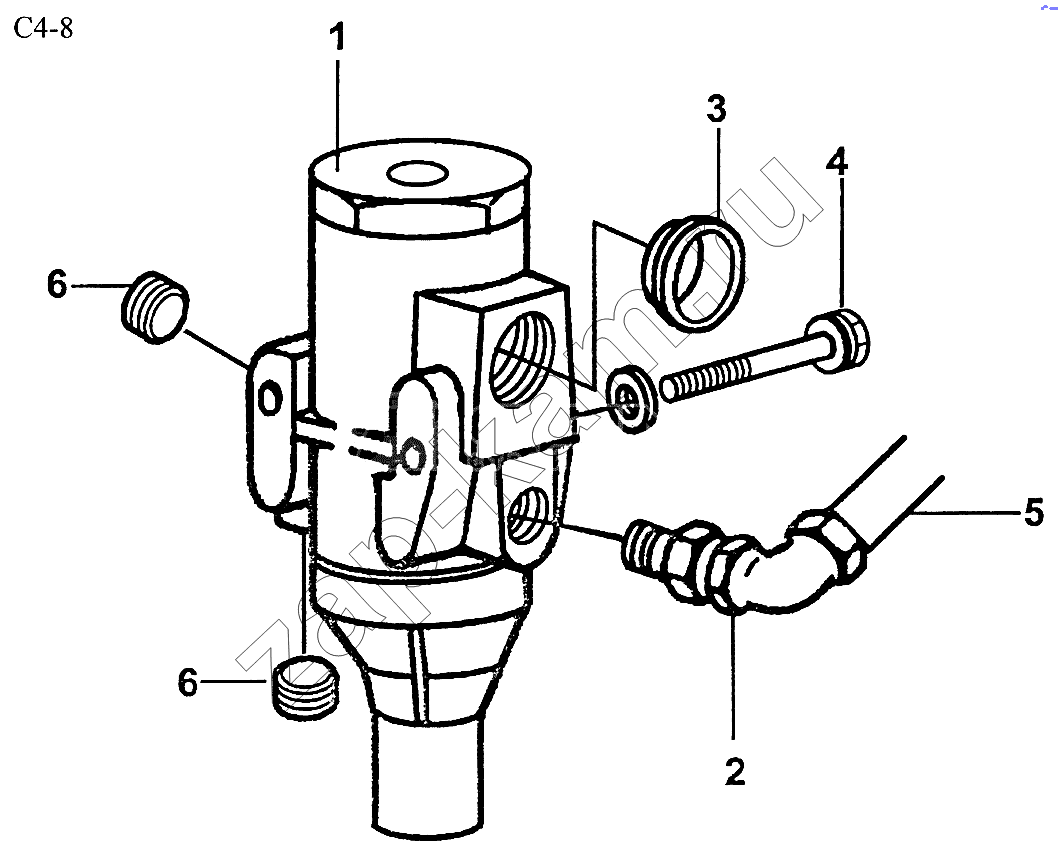 Схема/чертеж: AIR REGULATOR VALVE (C4-8) / HOWO Sinotruck (полный)