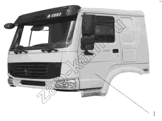Схема/чертеж: Cab AssСѓ / HOWO ZZ3327N3647C-N2WA