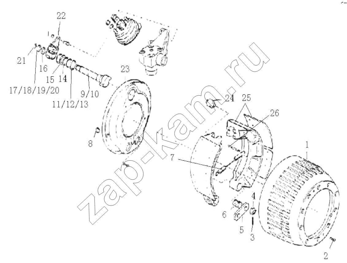 Схема/чертеж: Brake System / HOWO ZZ3327N3647C-N2WA