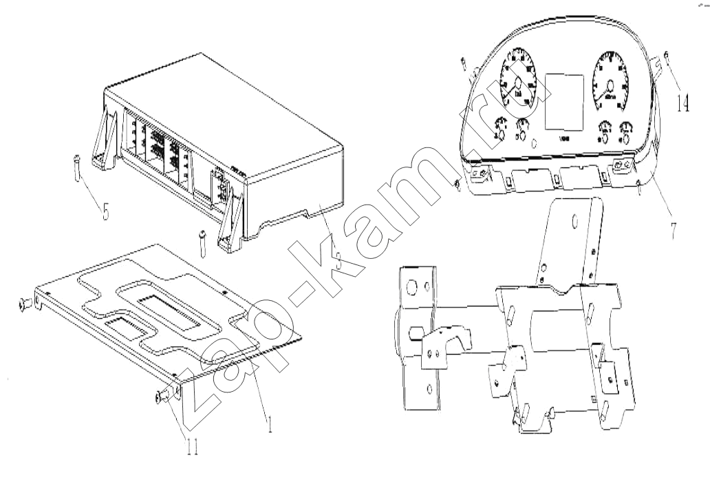 Схема/чертеж: Electric Control System(VDO) / HOWO ZZ3327N3647C-N2WA