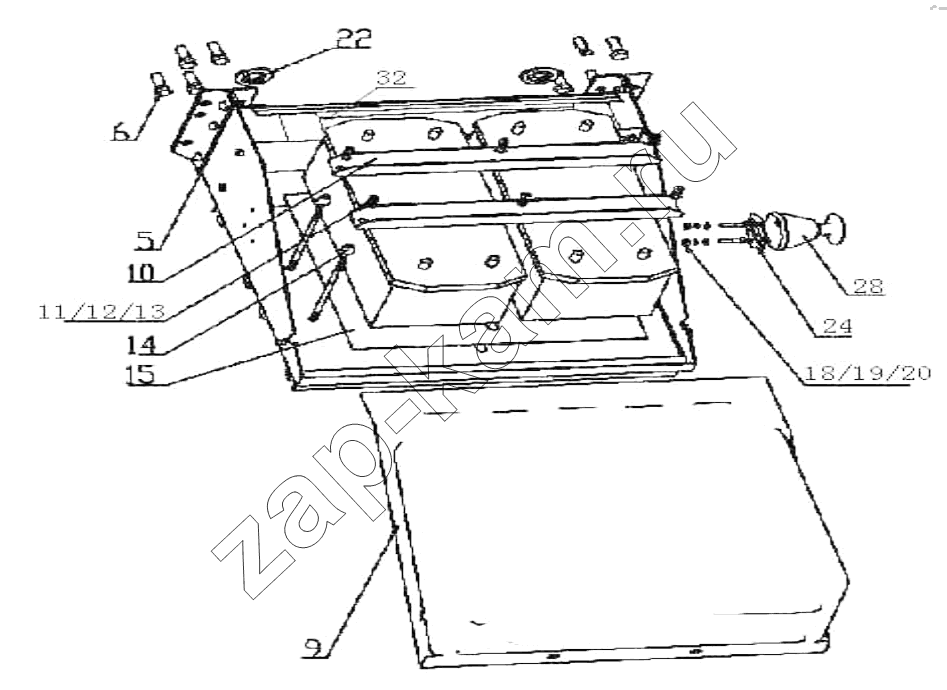 Схема/чертеж: Battery Box / HOWO ZZ3327N3647C-N2WA