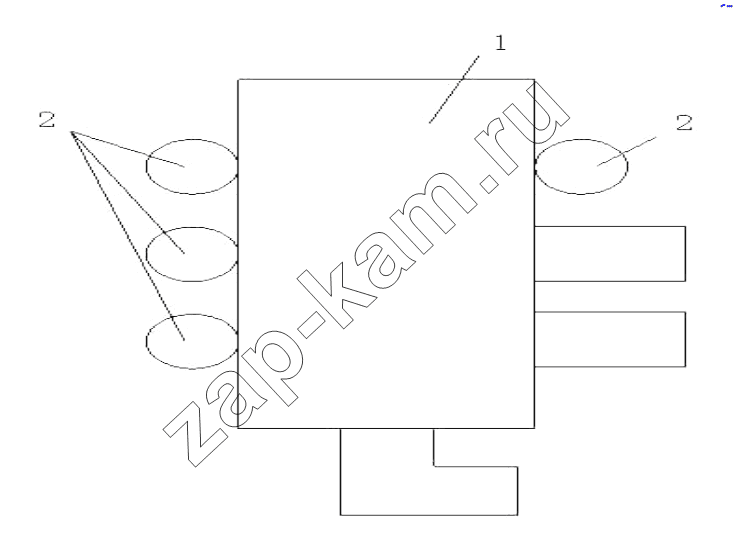 Схема/чертеж: Air distributor block / HOWO ZZ3327N3647C-N2WA