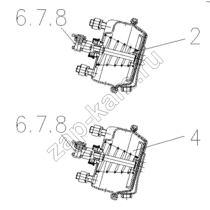 Схема/чертеж: Brake Actuator / HOWO ZZ3327N3647C-N2WA
