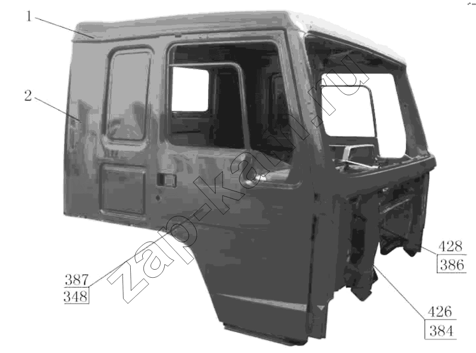 Схема/чертеж: Cab Body / HOWO ZZ3327N3647C-N2WA