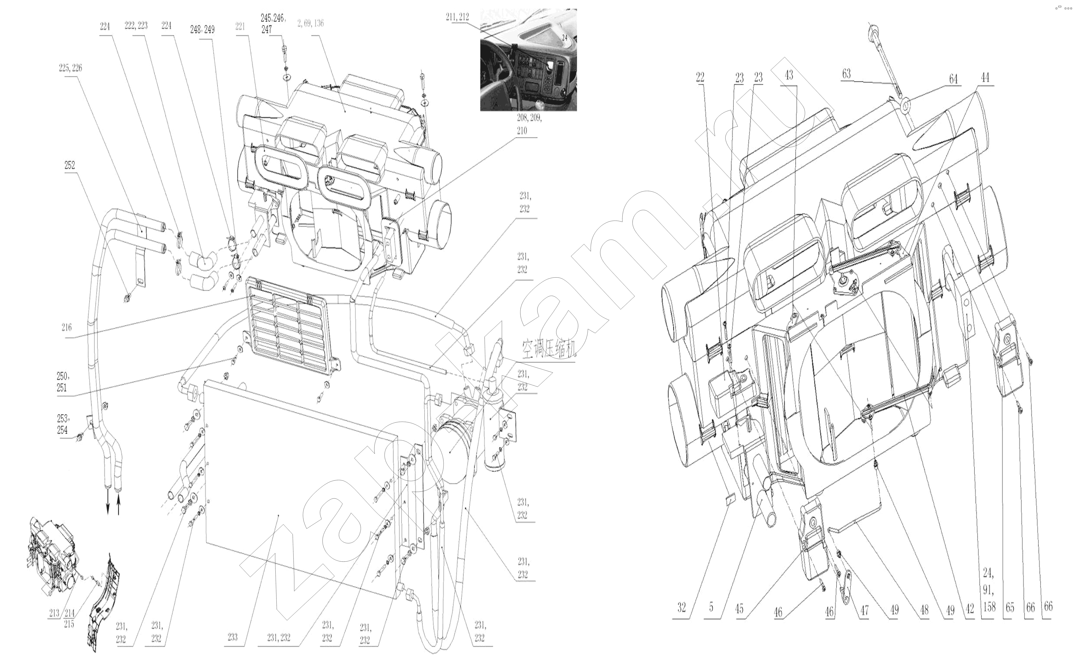 Схема/чертеж: Рђir conditioning plant / HOWO ZZ3327N3647C-N2WA