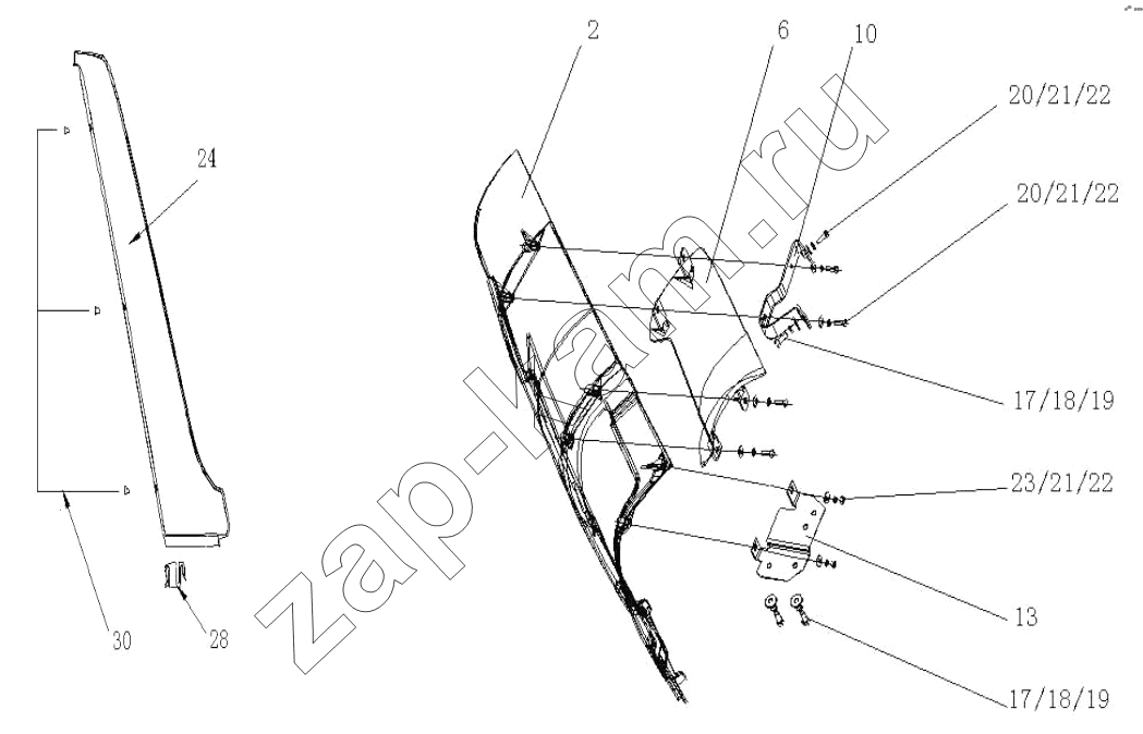 Схема/чертеж: Front Cover Assy / HOWO ZZ3327N3647C-N2WA