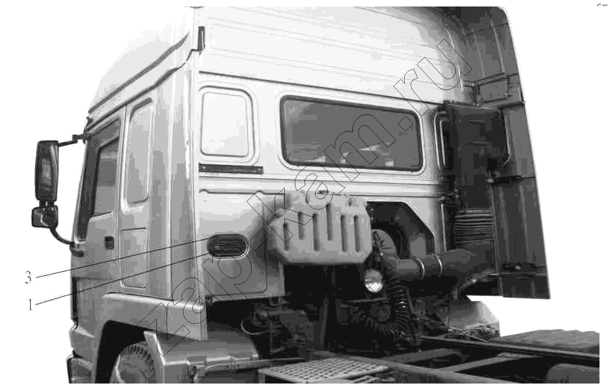 Схема/чертеж: Cab using commonstandard spare / HOWO ZZ3327N3647C-N2WA