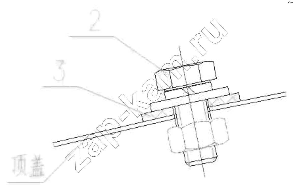 Схема/чертеж: Cab guiding device installing hole seal / HOWO ZZ3327N3647C-N2WA