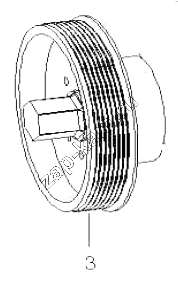 Схема/чертеж: Belt pulley / HOWO ZZ3327N3647C-N2WA