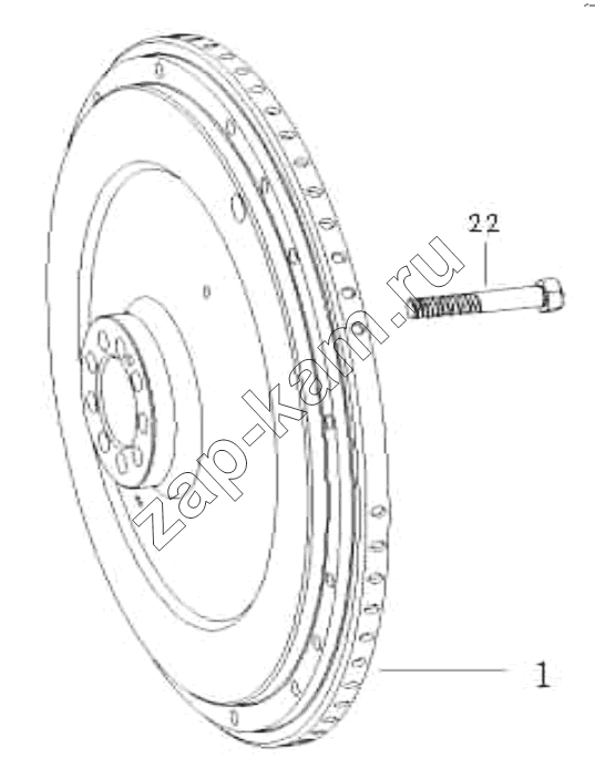 Схема/чертеж: Flywheel and Screw / HOWO ZZ3327N3647C-N2WA
