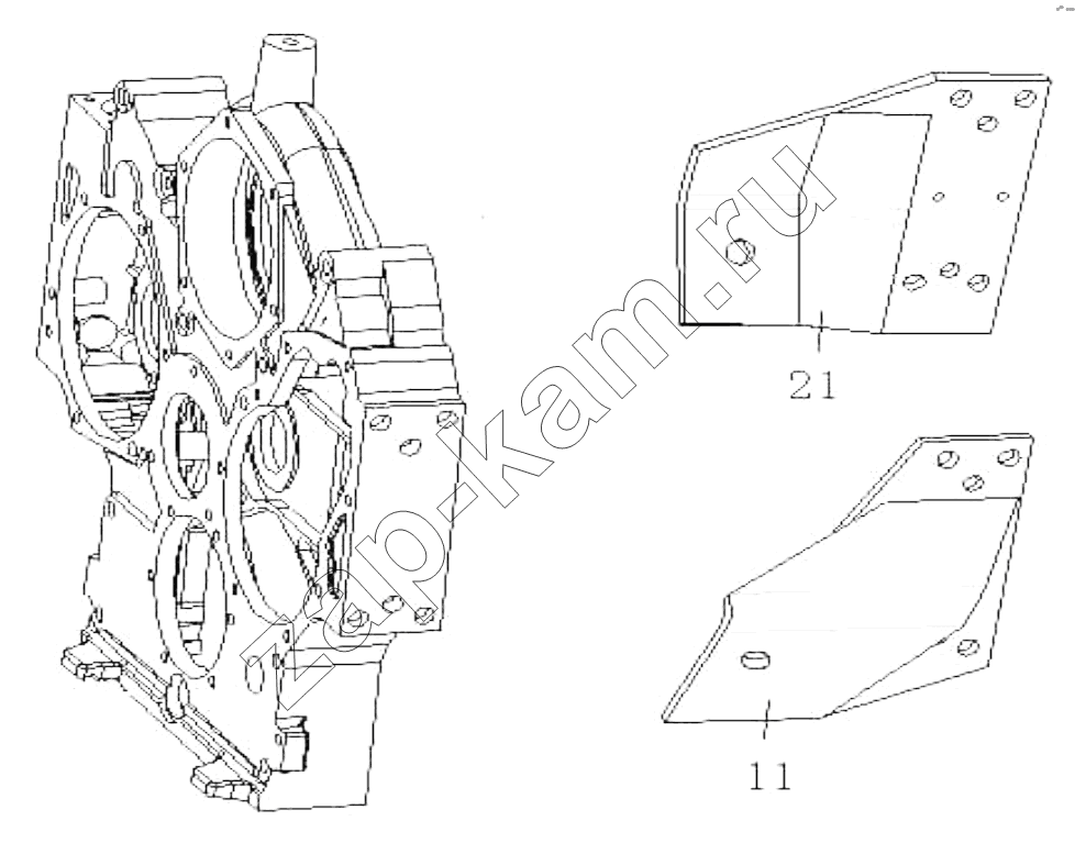 Схема/чертеж: Bracket / HOWO ZZ3327N3647C-N2WA