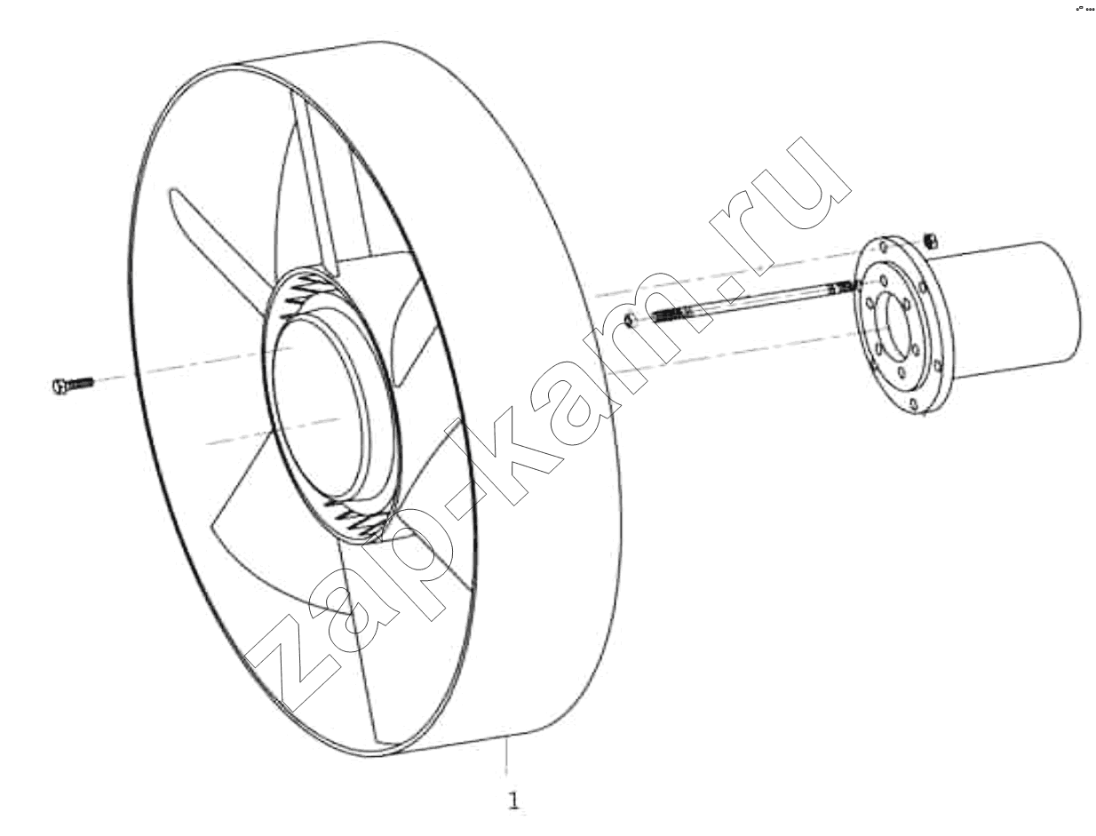 Схема/чертеж: Fan-О¦640 / HOWO ZZ3327N3647C-N2WA