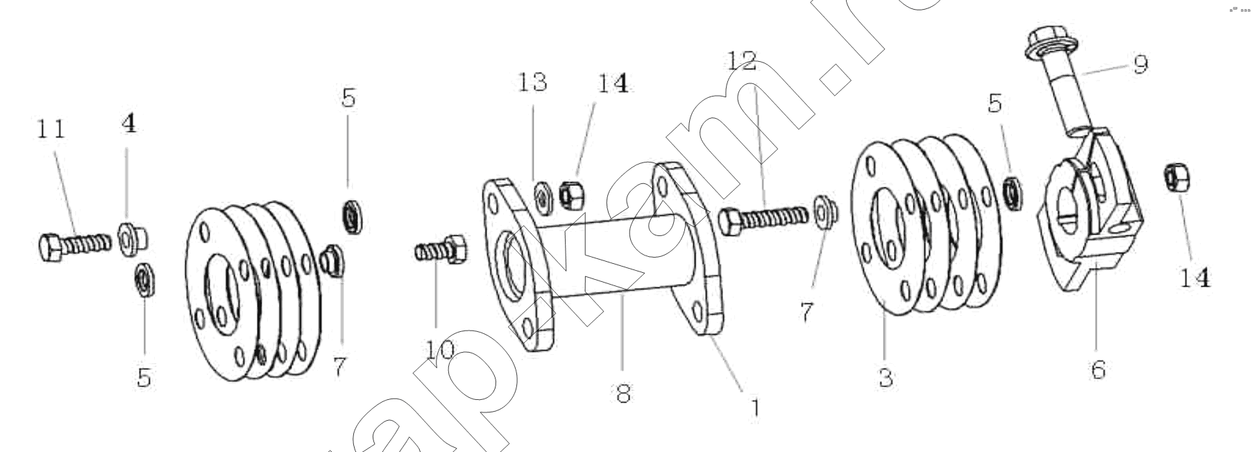 Схема/чертеж: Flange / HOWO ZZ3327N3647C-N2WA