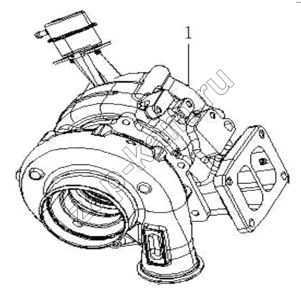 Схема/чертеж: Turbo supercharger / HOWO ZZ3327N3647C-N2WA