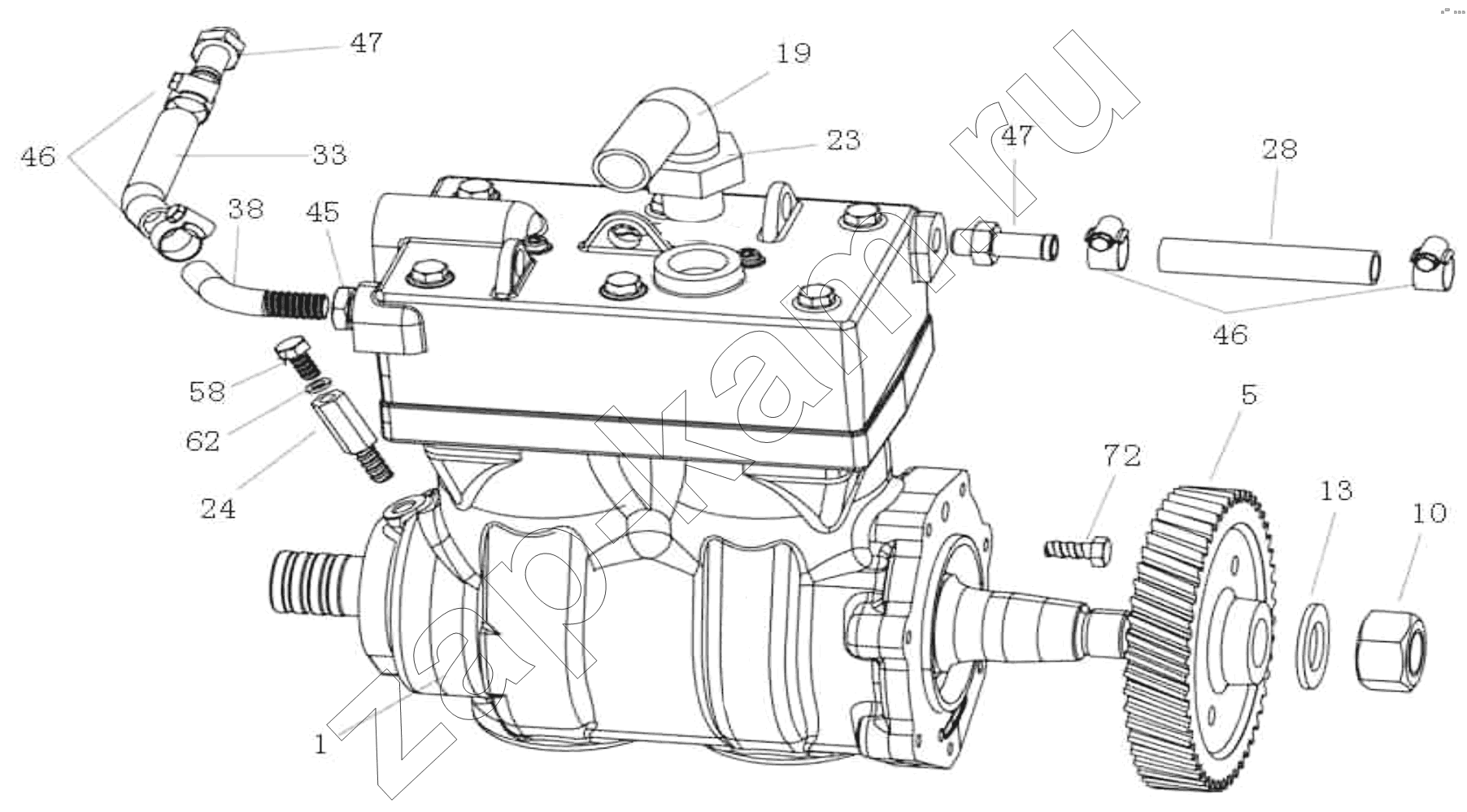 Схема/чертеж: Compressor / HOWO ZZ3327N3647C-N2WA