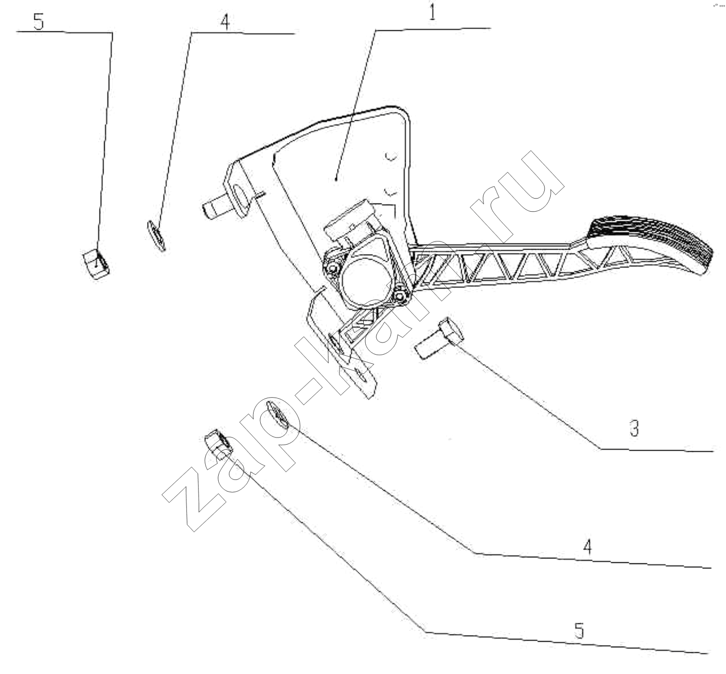 Схема/чертеж: Electronic throttle system / HOWO ZZ3327N3647C-N2WA