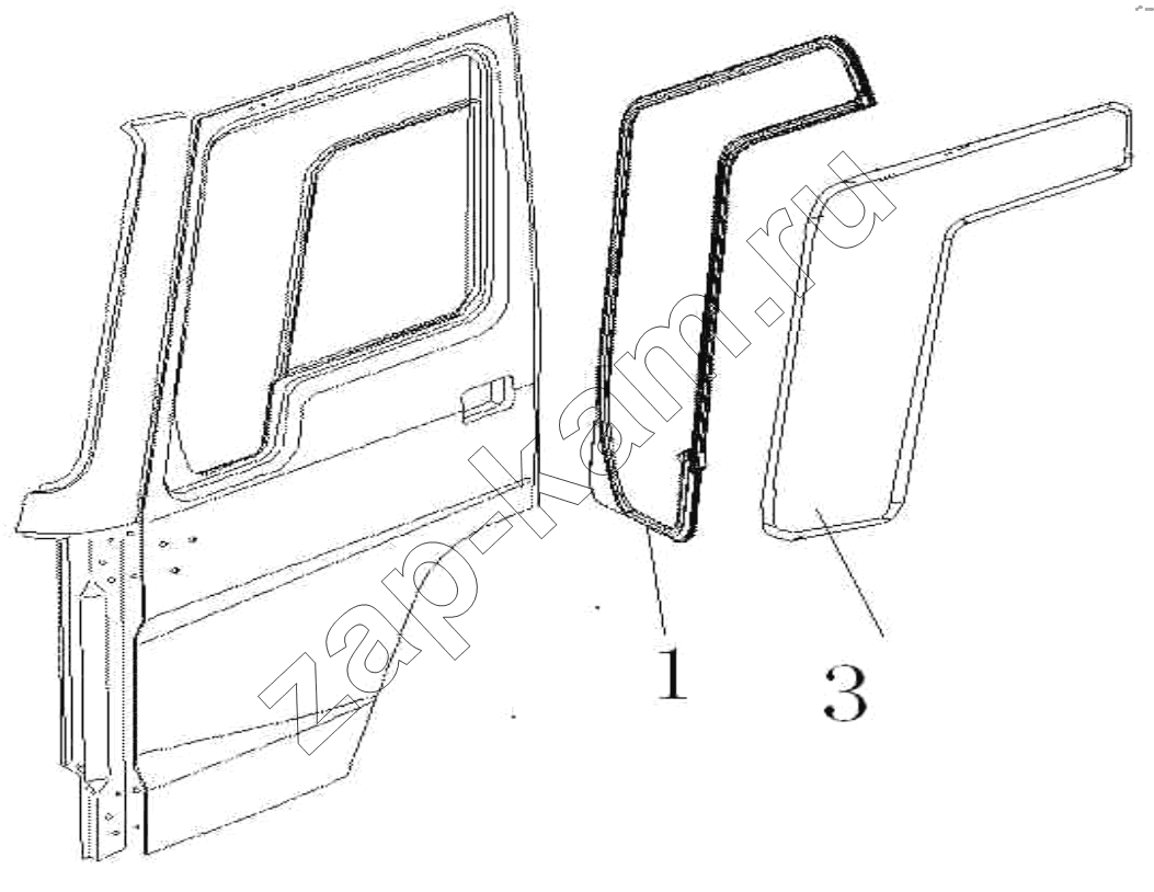 Схема/чертеж: Long cab window Angle / HOWO ZZ3327N3647C-N2WA