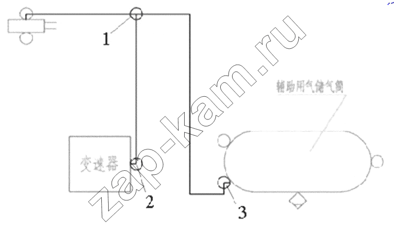 Схема/чертеж: Transmission gas control device / HOWO ZZ4257N3247N1B_A7_D12_380