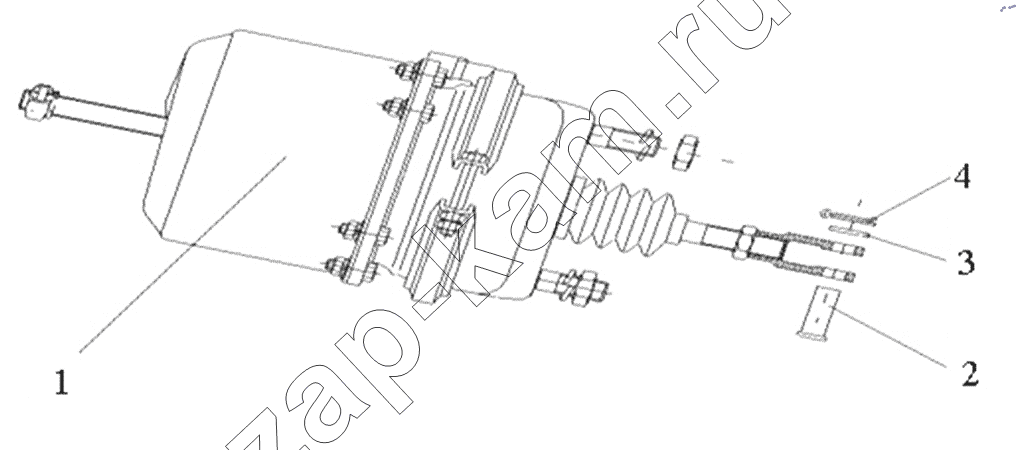 Схема/чертеж: Brake air chamber / HOWO ZZ4257N3247N1B_A7_D12_380