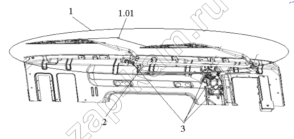 Схема/чертеж: Wiper device / HOWO ZZ4257N3247N1B_A7_D12_380