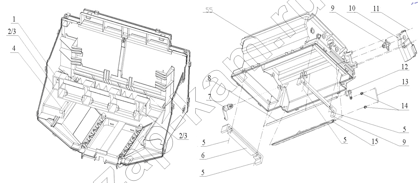 Схема/чертеж: Air conditioner assembly-2 / HOWO ZZ4257N3247N1B_A7_D12_380
