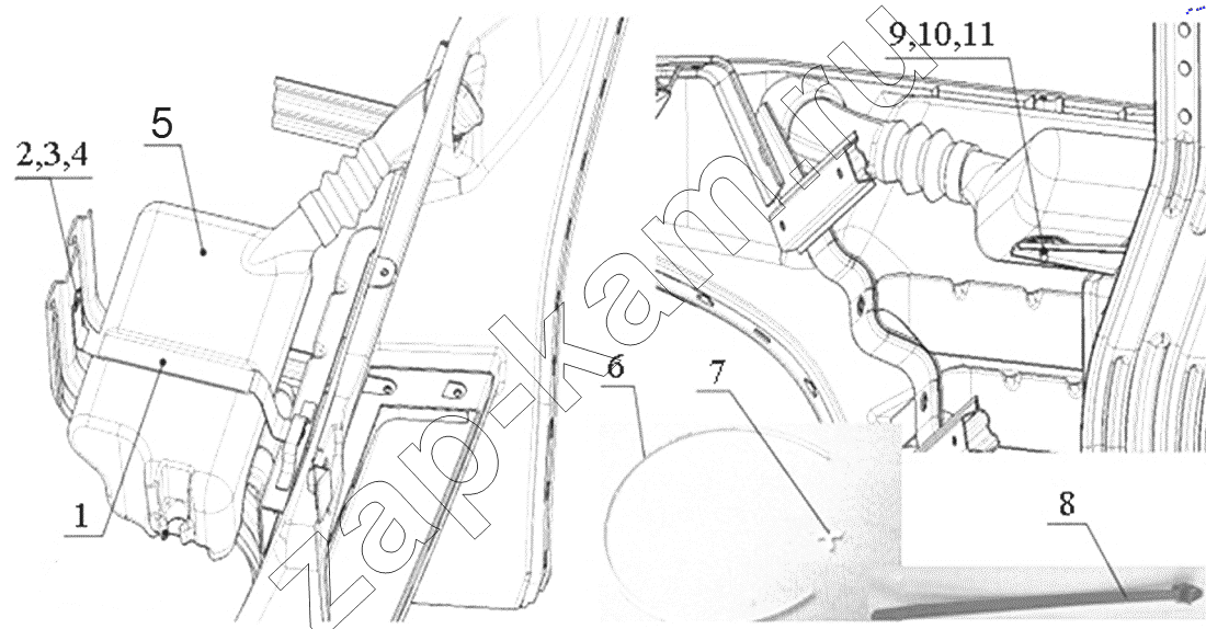 Схема/чертеж: Windshield scrubber / HOWO ZZ4257N3247N1B_A7_D12_380