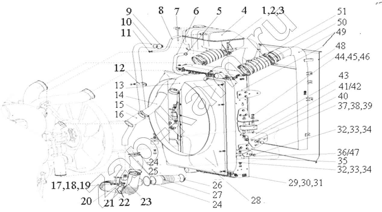 Схема/чертеж: Cooling system / HOWO ZZ4257N3247N1B_A7_D12_380