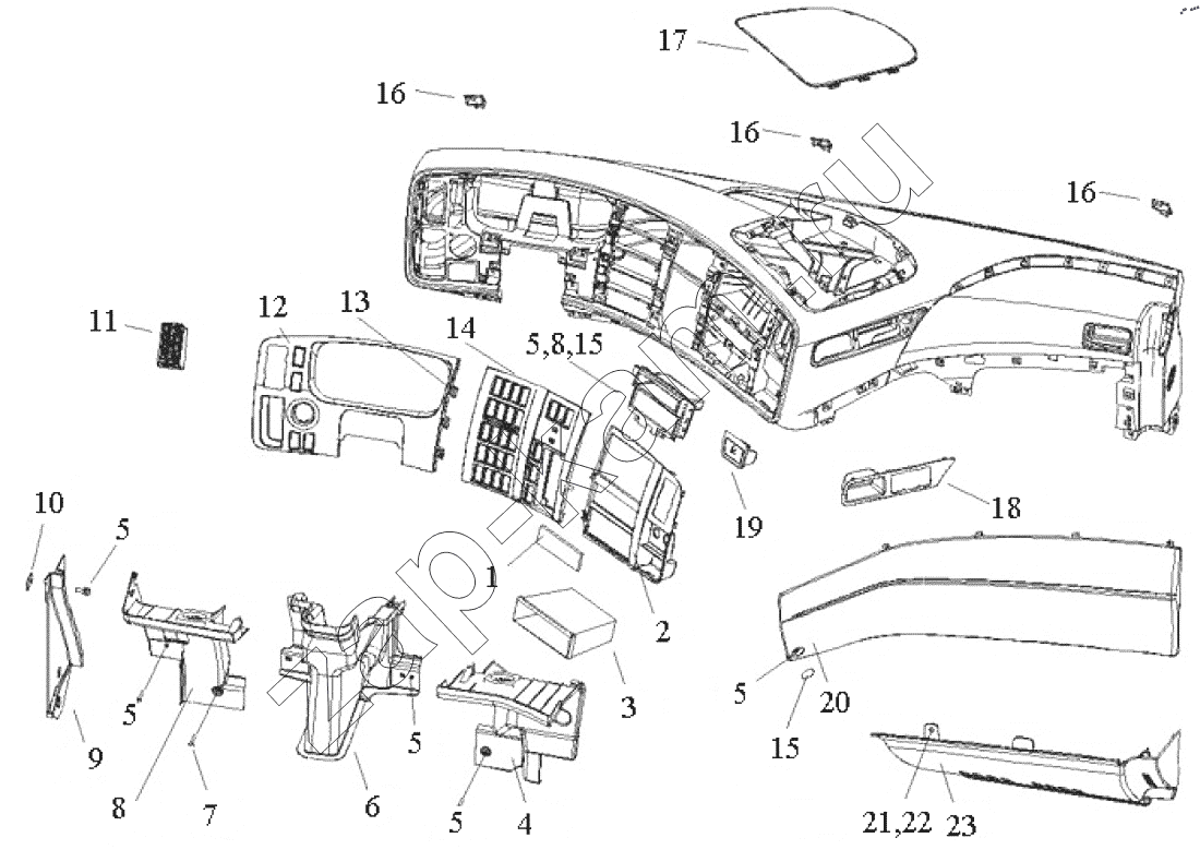 Схема/чертеж: Instrument panel 3 / HOWO ZZ4257N3247N1B_A7_D12_380