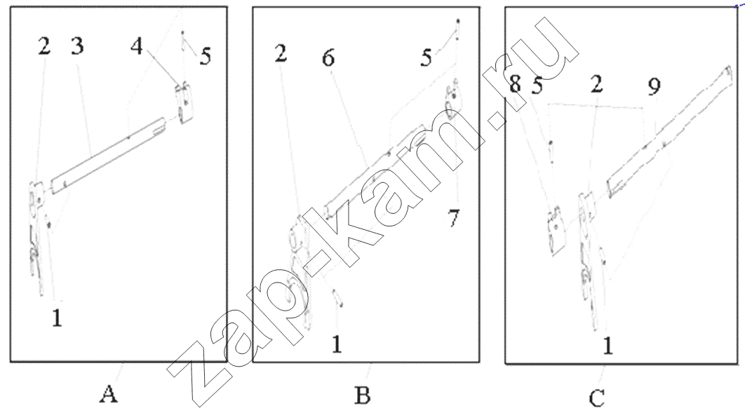 Схема/чертеж: Fork shaft assembly / HOWO ZZ4257N3247N1B_A7_D12_380