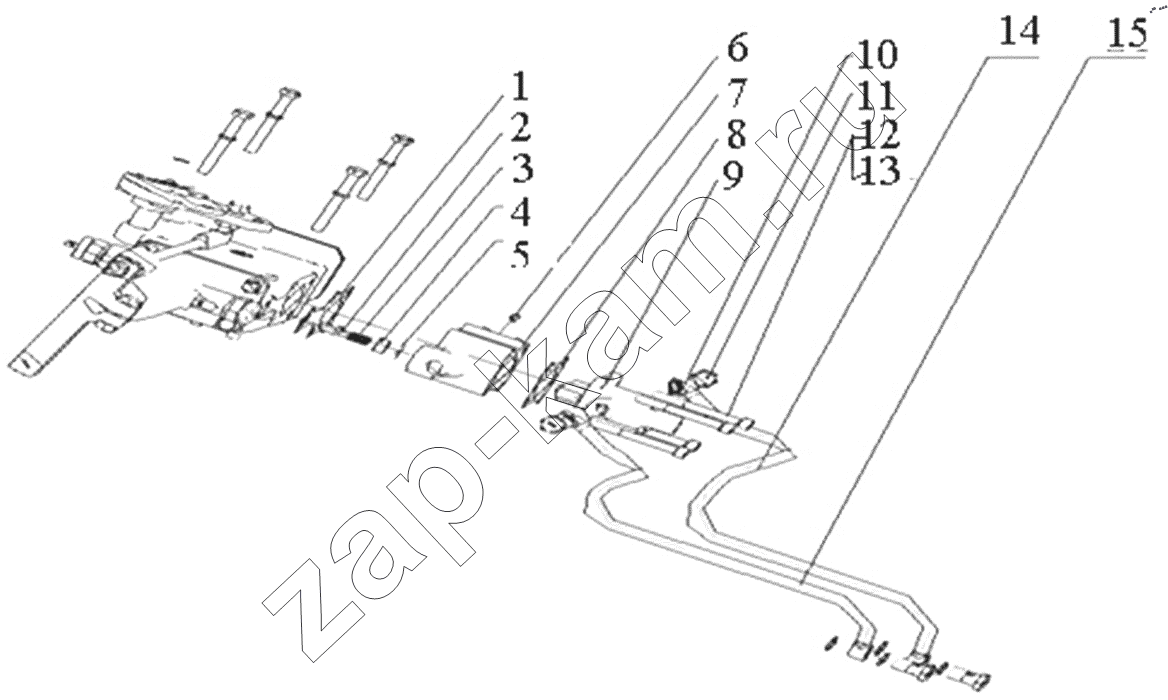 Схема/чертеж: Pneumatic pipeline valve assembly / HOWO ZZ4257N3247N1B_A7_D12_380