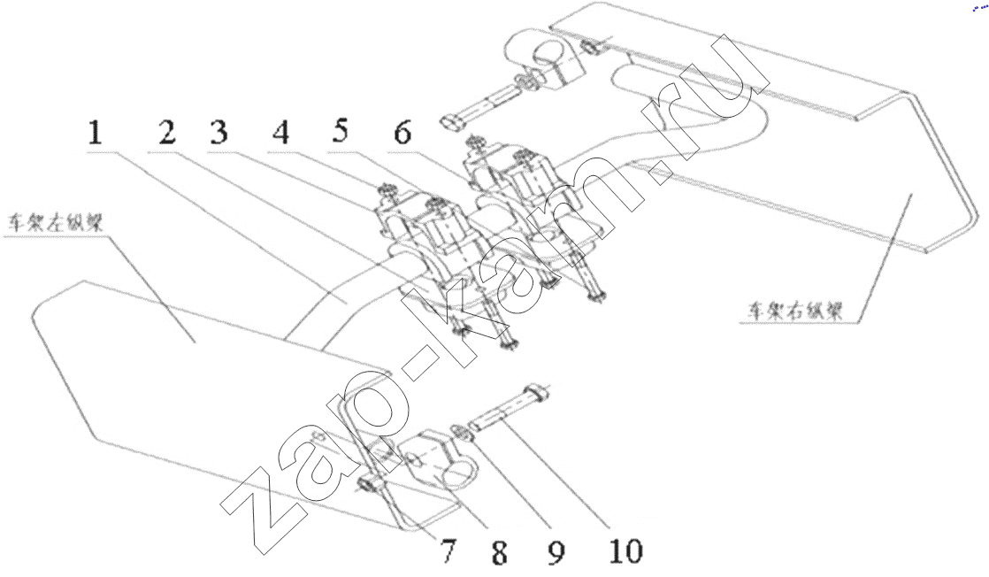 Схема/чертеж: Gearbox auxiliary support / HOWO ZZ4257N3247N1B_A7_D12_380
