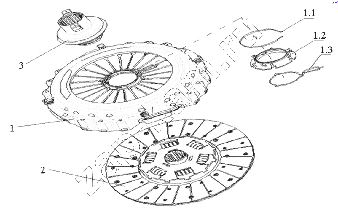 Схема/чертеж: Clutch / HOWO ZZ4257N3247N1B_A7_D12_380