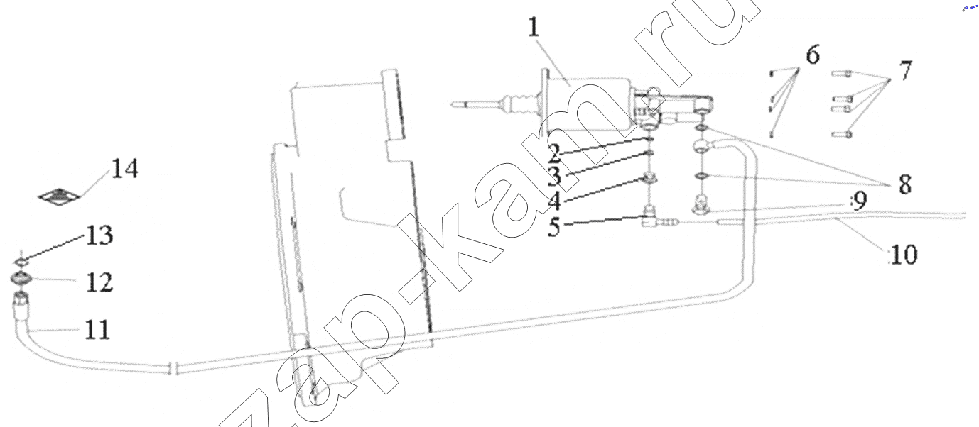 Схема/чертеж: Clutch control / HOWO ZZ4257N3247N1B_A7_D12_380