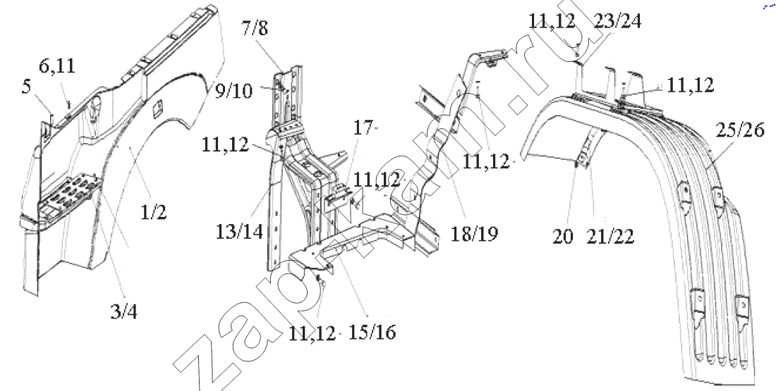 Схема/чертеж: Fender / HOWO ZZ4257N3247N1B_A7_D12_380