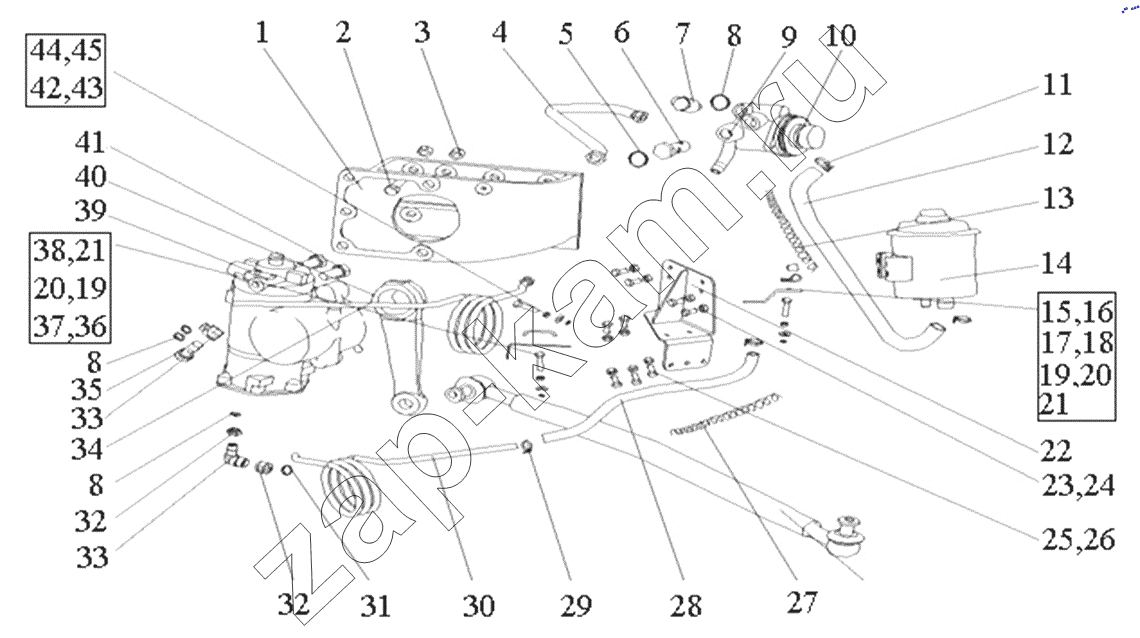 Схема/чертеж: Hydraulic power steering device / HOWO ZZ4257N3247N1B_A7_D12_380