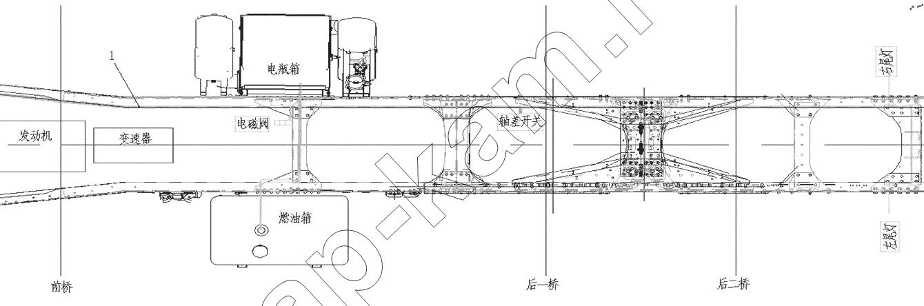 Схема/чертеж: Chassis wire / HOWO ZZ4257N3247N1B_A7_D12_380