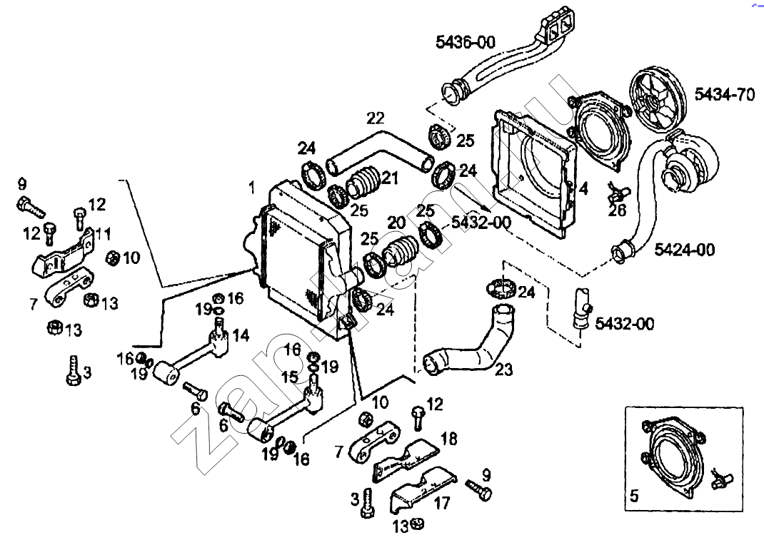 Схема/чертеж: Радиатор / IVECO EuroTech CURSOR