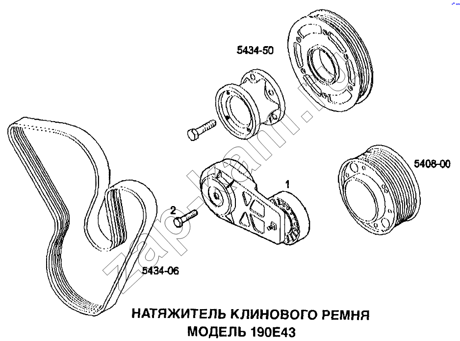 Схема/чертеж: Натяжитель клинового ремня / IVECO EuroTech CURSOR