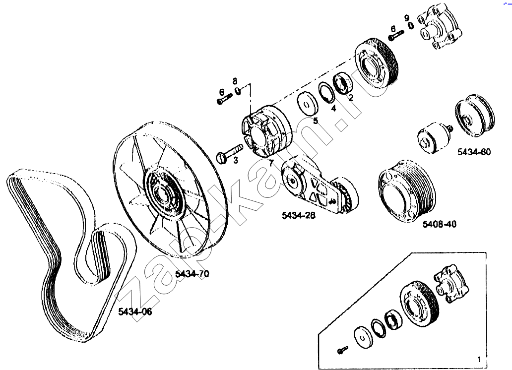Схема/чертеж: Вентилятор / IVECO EuroTech CURSOR
