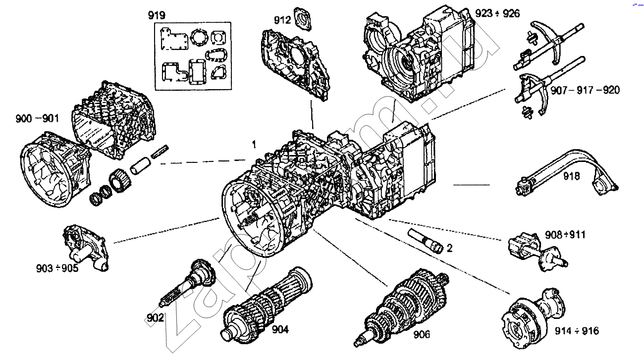 Схема/чертеж: Коробка передач / IVECO EuroTech CURSOR